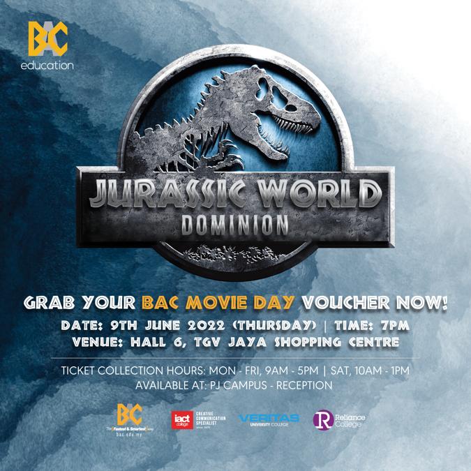 BAC Edu Movie Day- Jurassic World: Dominion