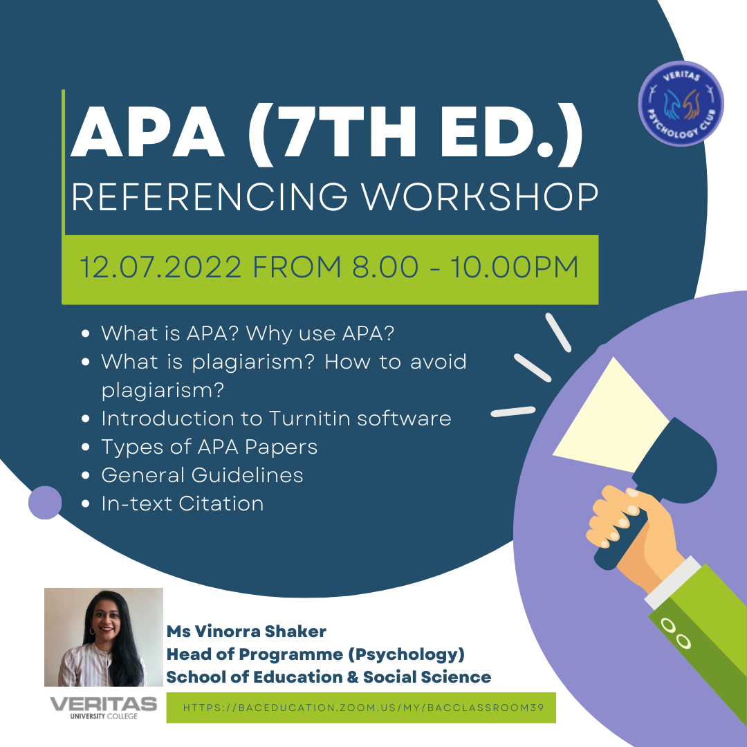 APA 7th Edition Referencing Workshop