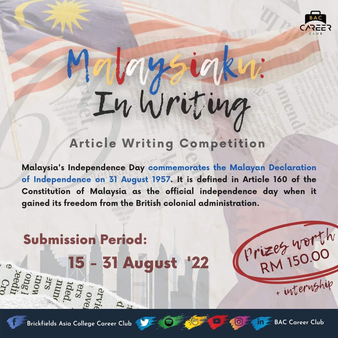 Article Writing Competition, Malaysiaku: In Writing🖋️